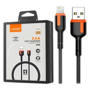 Cable LDNIO LS532 2M 12W 2.4A USB a Lightning - Cordón