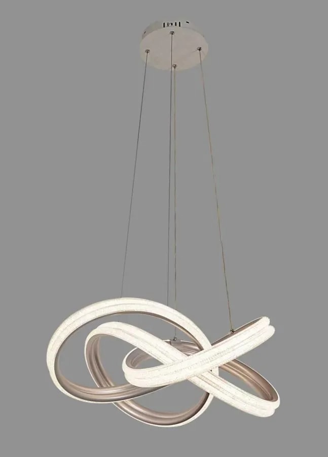 Lámpara Colgante LED Lazo Entrelazado Dorado Francés 50 cm