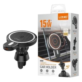Soporte Vehicular LDNIO MA20 Compatible MagSafe 15W Negro