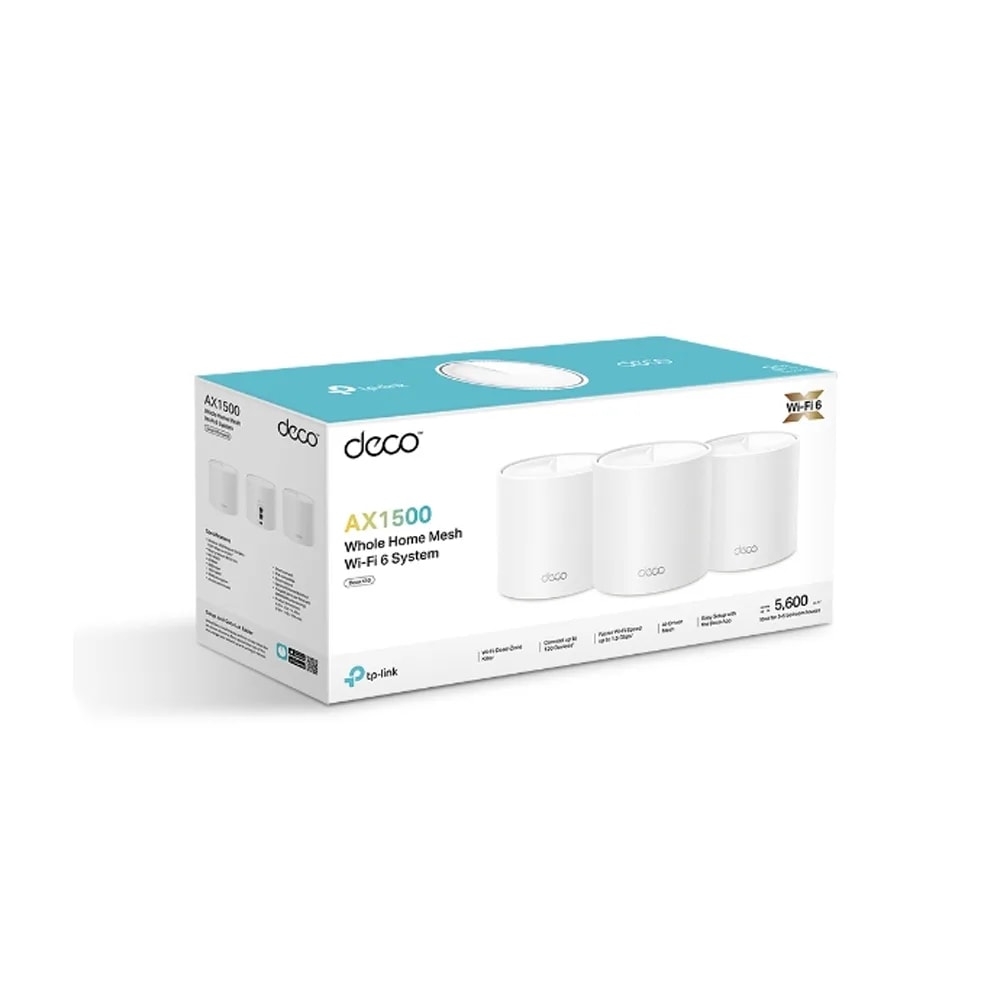 Router TP-Link / Deco X10 / 3-PACK Sistema WIFI De Malla AX15000 / 120 Disp. Conectados / 2 Ptos