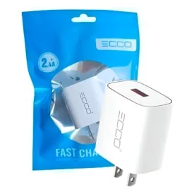 Cargador ECCO 12W 2.4A USB EC12 Solo Cubo