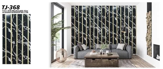 Papel Tapiz Autoadhesivo Negro con Líneas Doradas con Detalles Foil Dorado