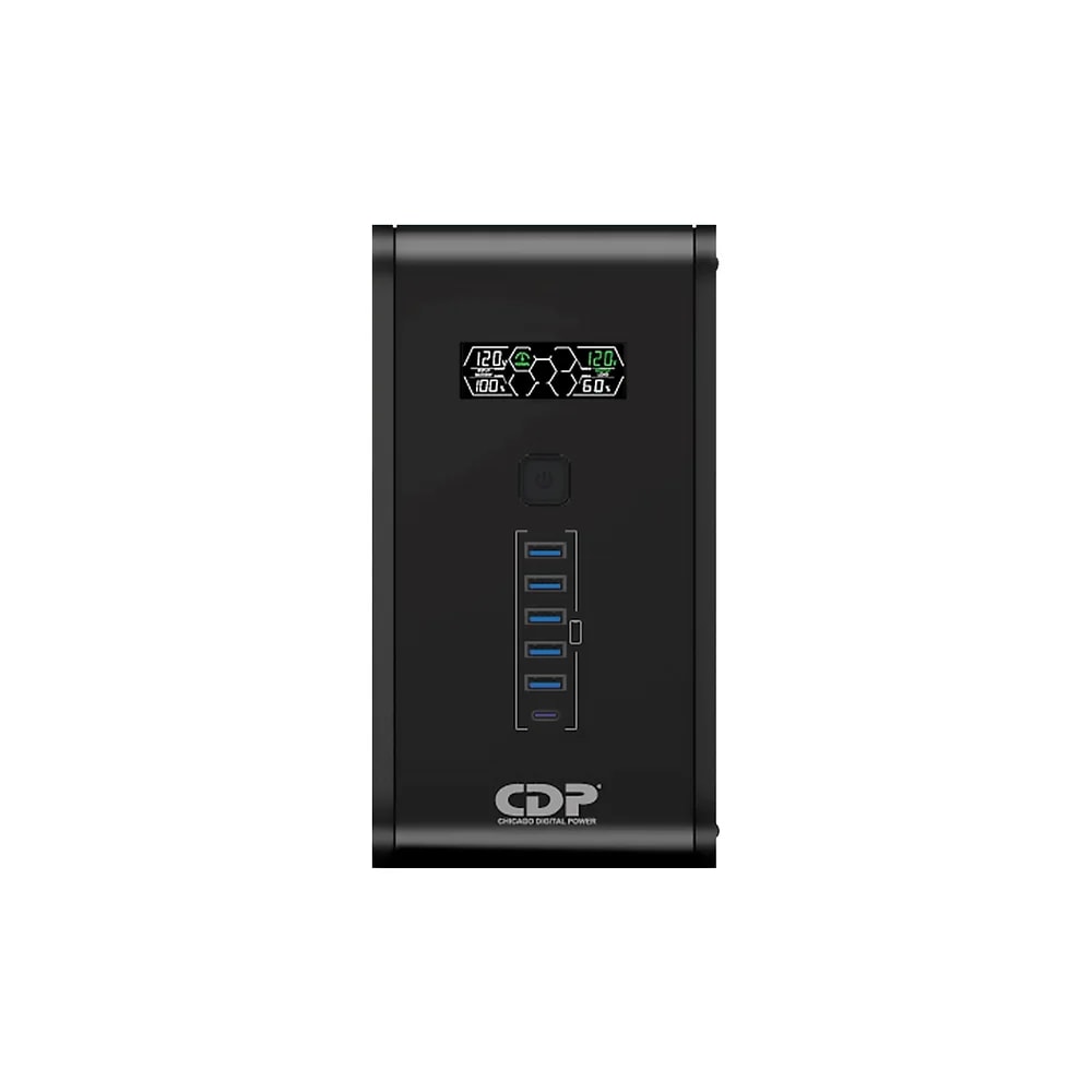 UPS CDP R-smart 1210 Interactivo 1200VA-720W 120V 5-AVR 5-SP RJ11-RJ45 Pant. LCD