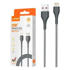 Cable LDNIO LS852 2M 25W USB a Lightning - Negro