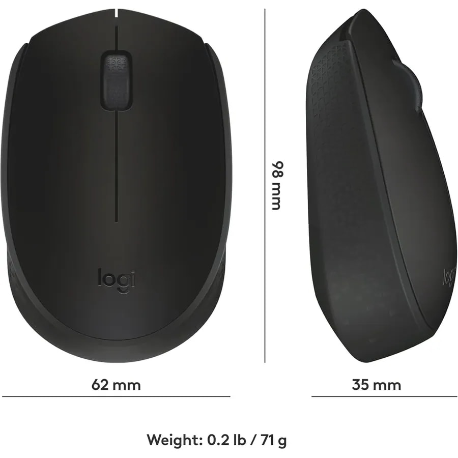 Mouse Logitech M170 / Wireless / 3 Botones / 2.4 GHZ / Intrrup.encd-apgdo / Off-white Clamshell /