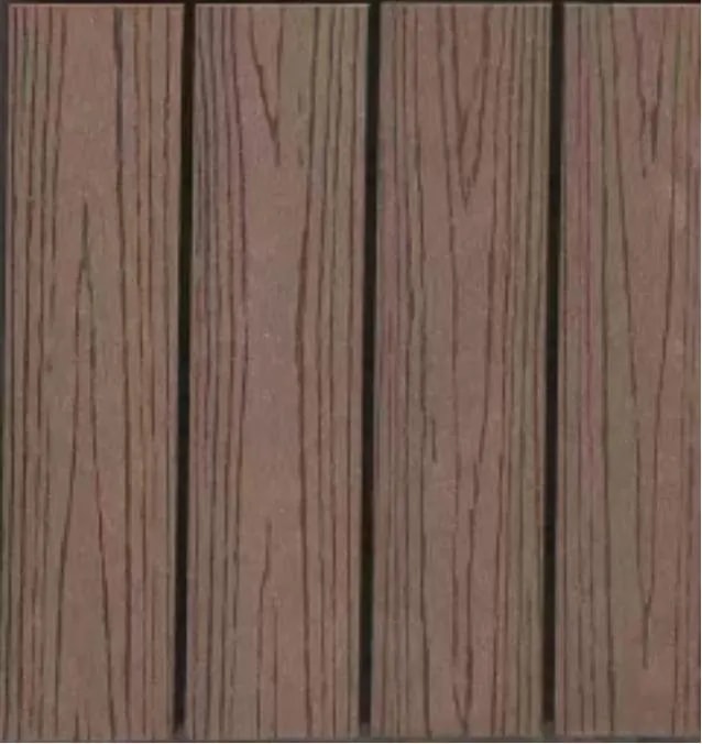 Piso Deck para Exterior Efecto Madera Color Café Texturizado