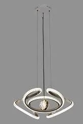 Lámpara Colgante LED Arcos con Esfera de Cristal 40 cm