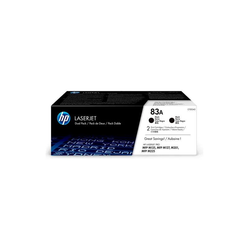 Toner HP 83AD Dual Negro Laserjet 127FN / 201DW 1500X2 PAG CF283AD