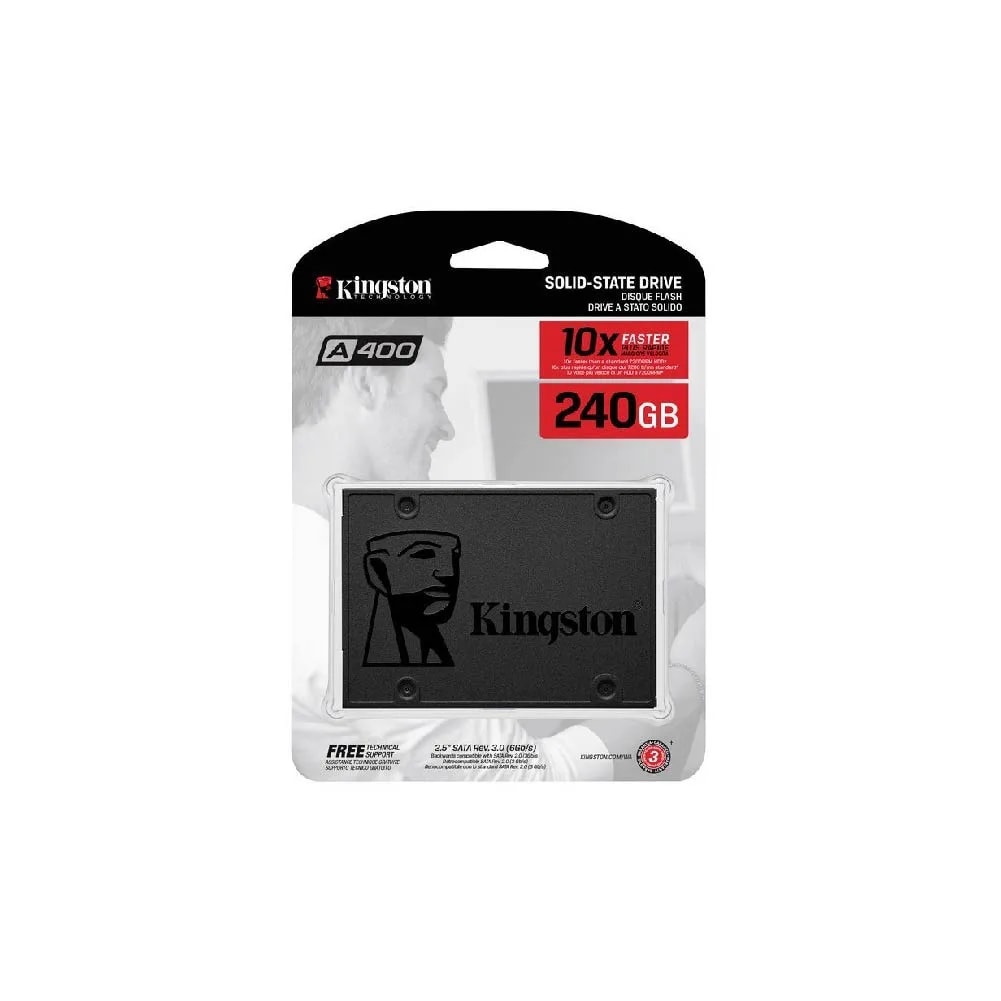 Disco SSD Kingston 2.5 SATA A400 240GB TLC Nand Standalone Drive Read 500MB / S AND Write 350MB / S