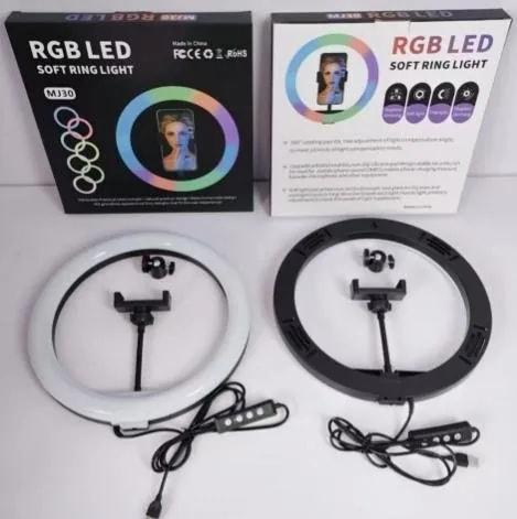 Aro de Luz LED RGB 12 Pulgadas con Soporte para Celular