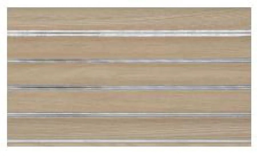 Panel de Pared WPC Ranurado Roble con Filos Plateados 10x1 cm