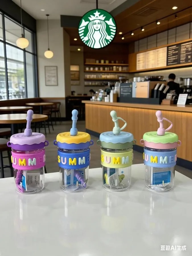 Vaso Plástico 500 ml con Tapa y Pajilla Colores