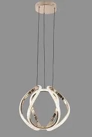 Lámpara Colgante LED Globo de Arcos Dorado Francés 40 cm