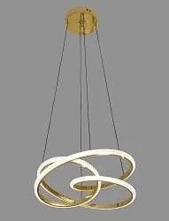 Lámpara Colgante LED Aros Entrelazados Dorado Francés 50 cm