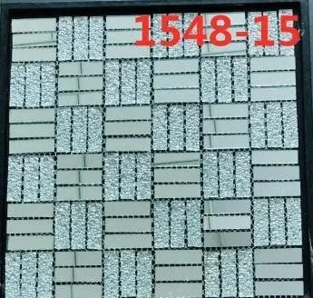 Adhesivo de Mosaico de Vidrio Plateado Espejo con Brillo
