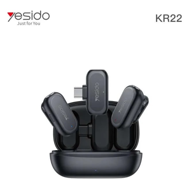 Micrófono de solapa con IA Yesido KR22 USB-C