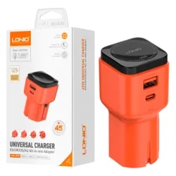 Cargador LDNIO Q2420 GaN 45W + Cable USB-C a USB-C