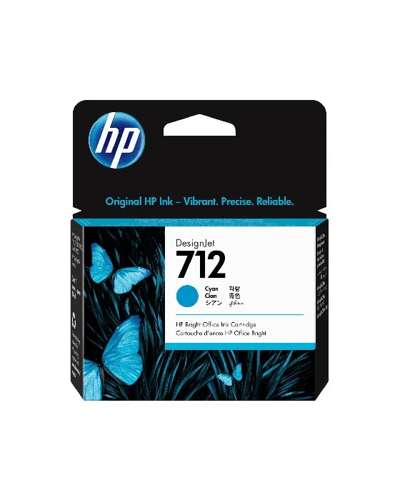 Tinta HP 712 Cyan DJ T210 / T230 / T250 / T630 / T650 29 ML 3ED67A