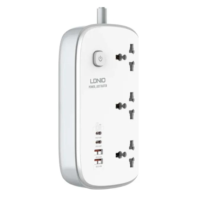 Regleta LDNIO SC3416 con cargador GaN 65W