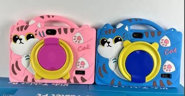 Tablet Infantil 7" 1GB+8GB con Funda de Gatito y Soporte