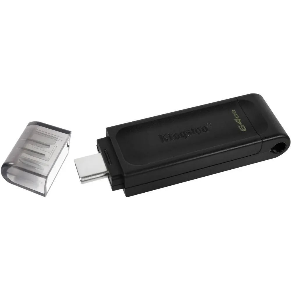 Flash Memory Kingston Datatraveler 70 DT70 64GB Usb-c Negro
