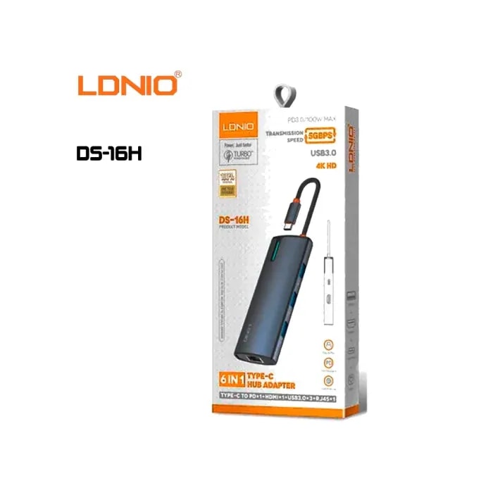 Hub ldnio DS-16H 6IN1 100W tc
