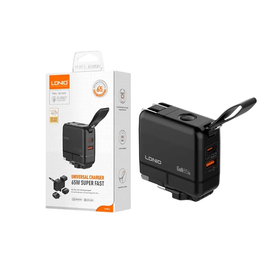 Cargador ldnio 65W tc