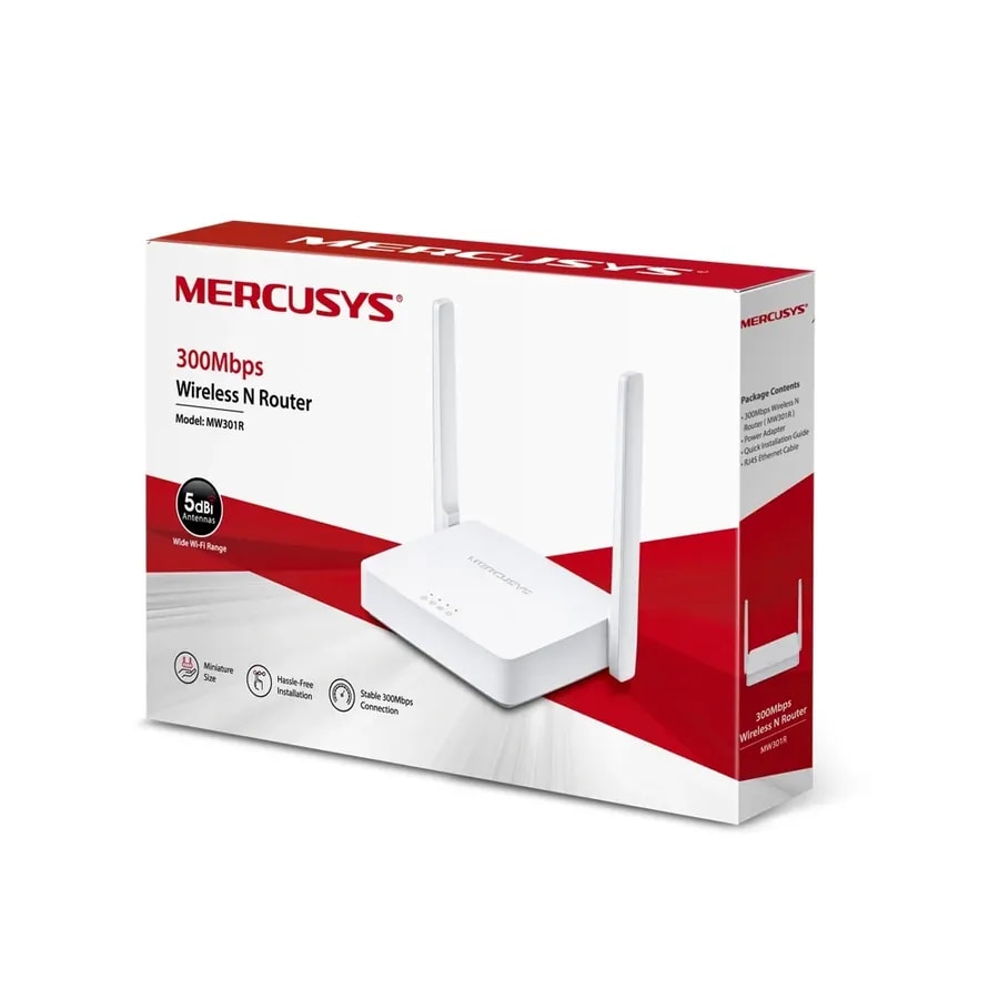 Router mercusys MW306R 300MBPS 4 puertos 3 ANT.5DBI mod access point, extensor