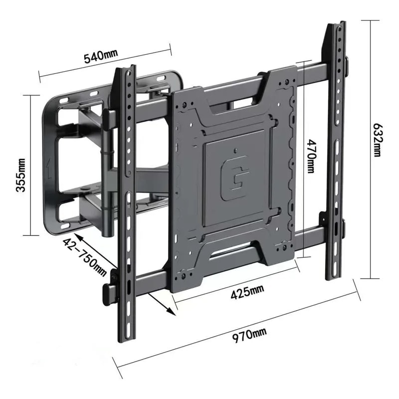 Soporte de TV articulado con brazo extensible KM-G3
