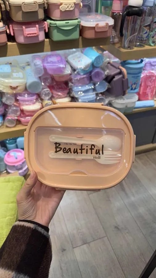 Lonchera Plástica con Tapa Transparente y Cierres