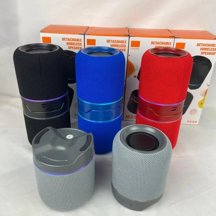 Parlante Bluetooth Cilíndrico Desmontable Doble