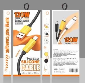 Cable USB a Micro USB Silicona 120W Carga Rápida 1 m