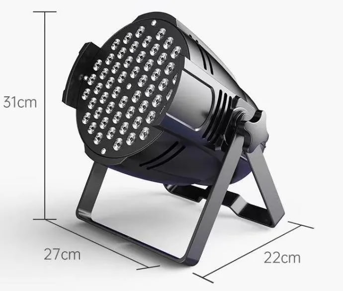 Reflector PAR LED Full Color 54 LEDs de Aluminio DMX