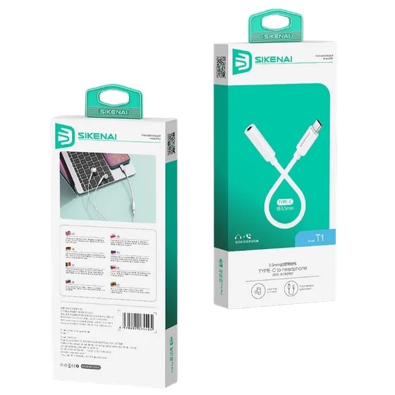 Adaptador de audio Sikenai L1 Lightning a 3.5 mm