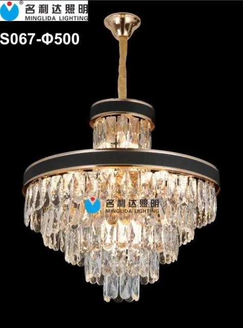 Lámpara Colgante de Cristal Negra y Dorada 50 cm