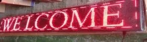 Letrero LED Programable P10 Rojo 200x40 cm