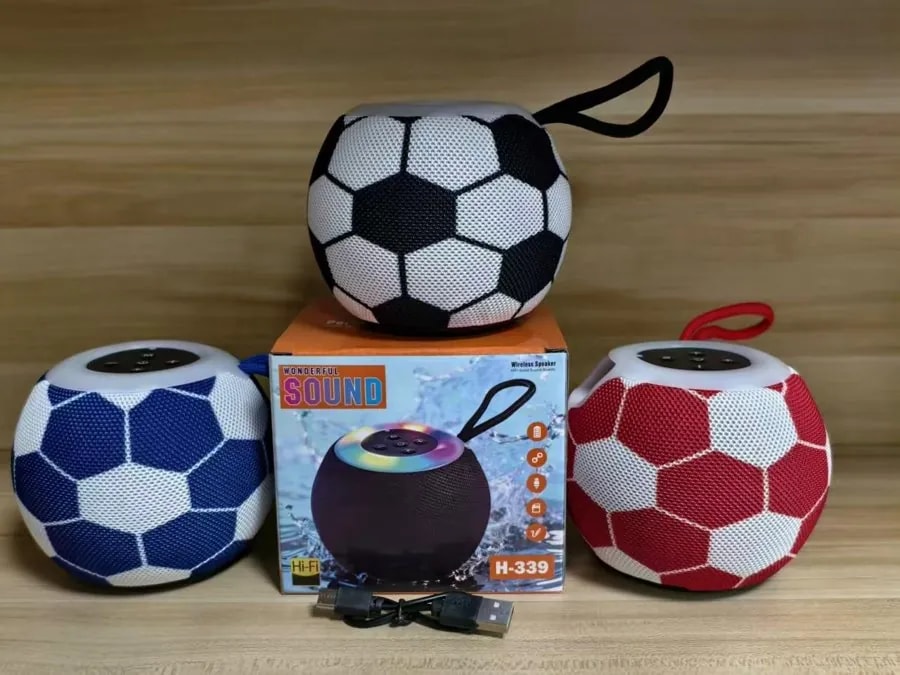 Parlante Bluetooth Diseño Balón de Fútbol con Correa