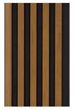 Panel de Pared WPC Ranurado Roble y Negro 10x1 cm