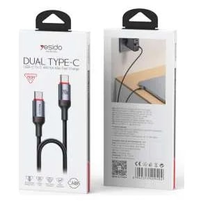 Cable Yesido CA185 USB-C a USB-C 240W aluminio 1.2 m