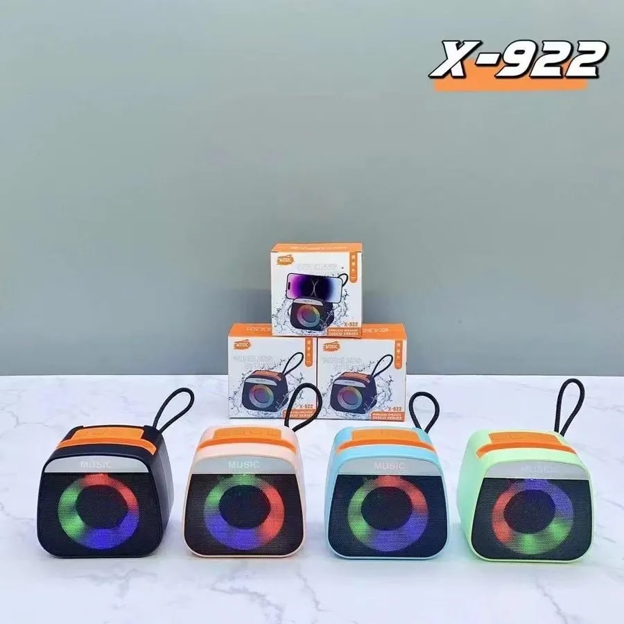 Mini Parlante Bluetooth Cubo con Aro de Luz RGB