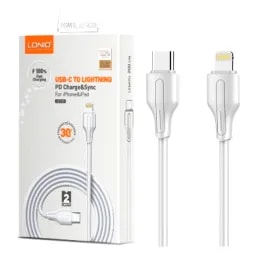 Cable LDNIO LC122 2M 30W USB-C a Lightning