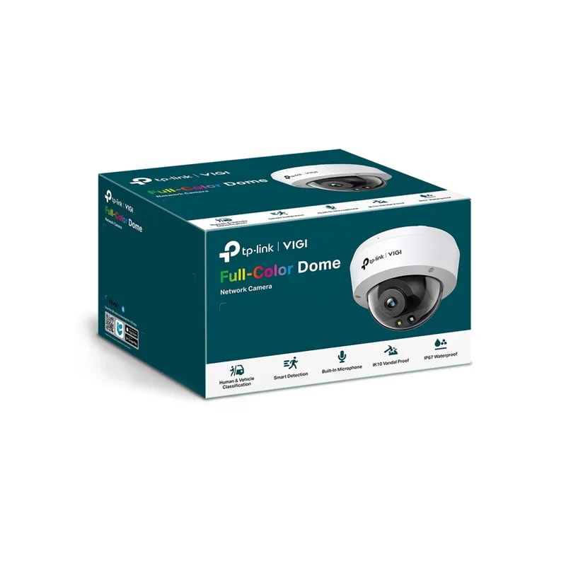 Cámara TP-Link Vigi C240 2.8MM / 4 MP / Full Color / Antivandalica / Evento Inteligente / Microsd /