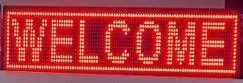 Letrero LED Programable P10 Rojo 100x20 cm
