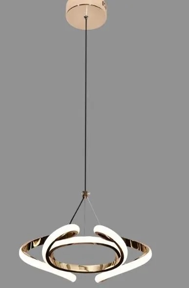 Lámpara Colgante LED Pétalos con Aro Dorado Francés 30 cm