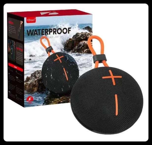 Parlante Bluetooth Redondo Resistente al Agua con Ranura TF