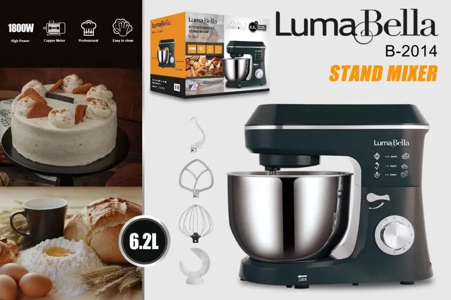 Batidora de Pedestal Luma Bella 6.2 L con 6 Velocidades
