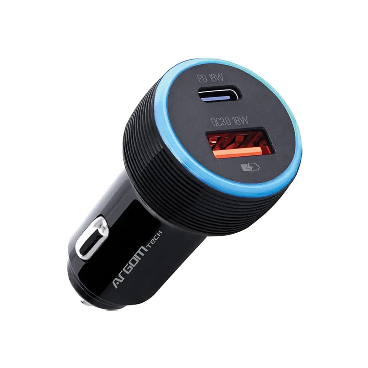 Cargador de Auto Argom Force C1 38W PD Type-c - USB Black