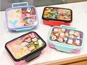 Lonchera Infantil con Compartimentos y Tapa Decorada