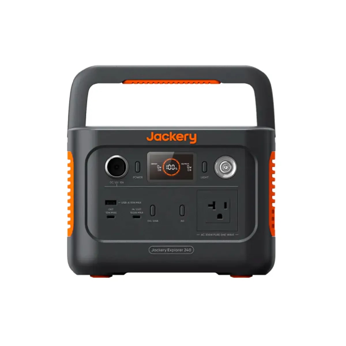 Portable Power Station Jackery 240 v2 256Wh LiFePO4 Battery 300w AC-100W Usb-c 1 Char. 2024