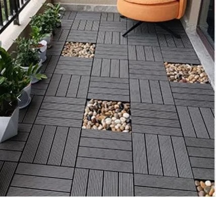 Baldosa Deck Modular para Exterior Color Negro